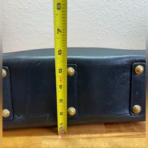 Vintage Dooney & Bourke All Weather Leather Black Speedy Satchel - Picture 6 of 11